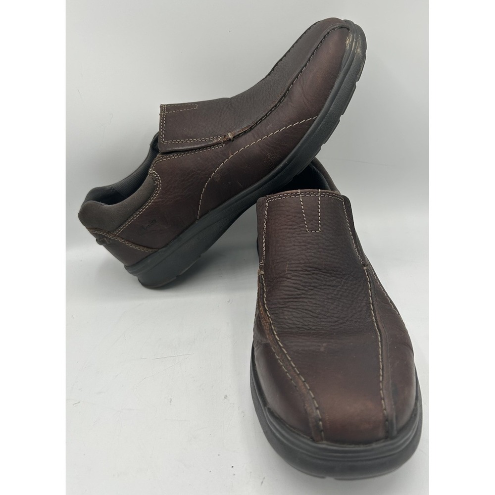 Clark's Collection Soft Cushion Brown Leather Slip On Loafers Size 11